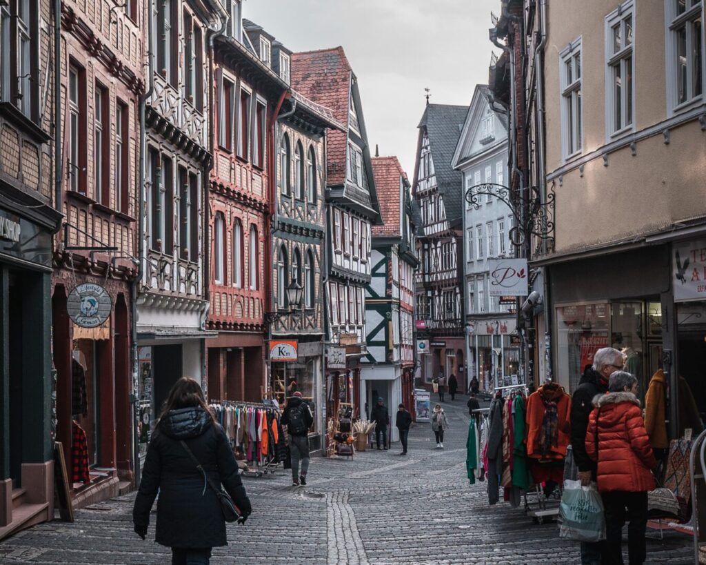 Marburger Altstadt mit historischen Fachwerkhäusern